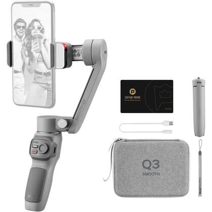 Imagem de Estabilizador Zhiyun Smooth Q3 Combo Gimbal 3 Eixos para Smartphone com Luz LED Tripé e Bolsa