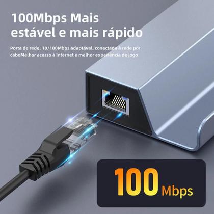 Imagem de Estação de Acoplamento 4K para Nintendo Switch, Macbook e Samsung - HDMI, USB-C, PD, RJ45