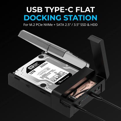 Imagem de Estação de Ancoragem Sabrent USB-C - Clone Offline para SSD/HDD M.2 NVMe e SATA 2.5"/3.5"