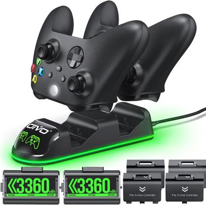 Imagem de Estação de carregamento de controle XSX com 2 pacotes de baterias recarregáveis de 1300 mAh