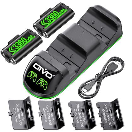 Imagem de Estação de carregamento de controle XSX com 2 pacotes de baterias recarregáveis de 1300 mAh