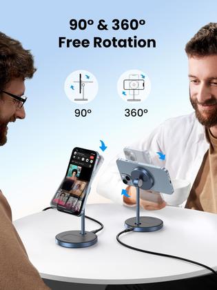 Imagem de Estação de carregamento sem fio UGREEN MagFlow para iPhone e AirPods