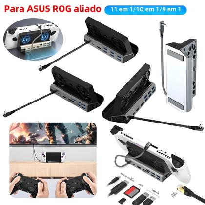 Imagem de Estação De Docagem HDMI USB C 4K 60Hz Para Steam Deck Com Ethernet Gigabit RJ45 E Hub De Console Com