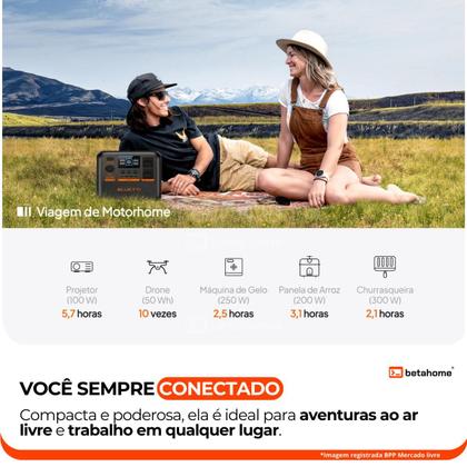 Imagem de Estação De Energia Gerador Solar Bluetti Ac70p 1000w 864wh