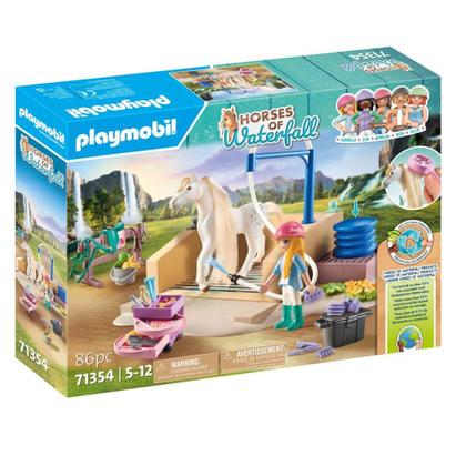 Imagem de Estação de lavagem Toy Playmobil Horses of Waterfall com Isabella