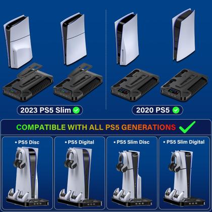 Imagem de Estação de Resfriamento para PS5 Slim com Controlador de Carregamento