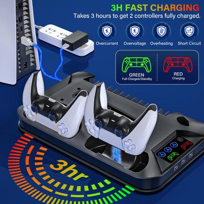 Imagem de Estação de Resfriamento para PS5 Slim com Controlador de Carregamento