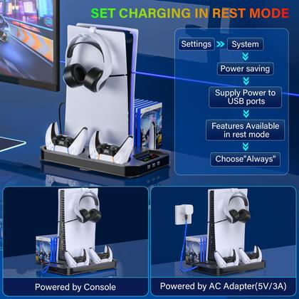 Imagem de Estação de Resfriamento para PS5 Slim com Controlador de Carregamento