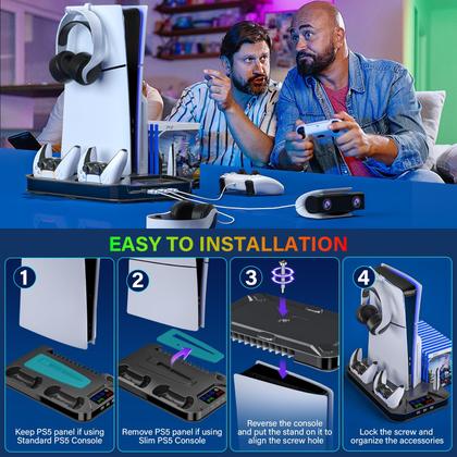 Imagem de Estação de Resfriamento para PS5 Slim com Controlador de Carregamento