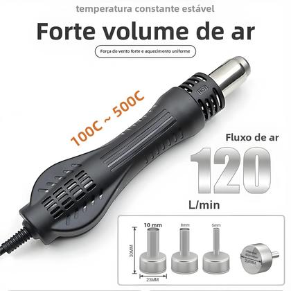 Imagem de Estação de Solda JCD 8586 2 em 1 com Display LCD - Retrabalho SMD e Pistola de Ar Quente