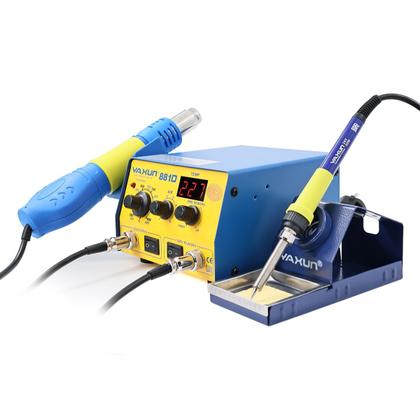 Imagem de Estação de Solda Retrabalho Ar Quente Yaxun 881D Yx881d 2 Em 1 Digital Amarelo Smd Soprador