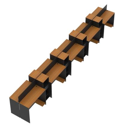 Imagem de Estação de Trabalho 10 Lugares Smart Office 10 Mesas 8 Armários Livreiro