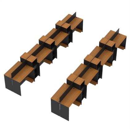 Imagem de Estação de Trabalho 16 Lugares Smart Office 16 Mesas 12 Armários Livreiro