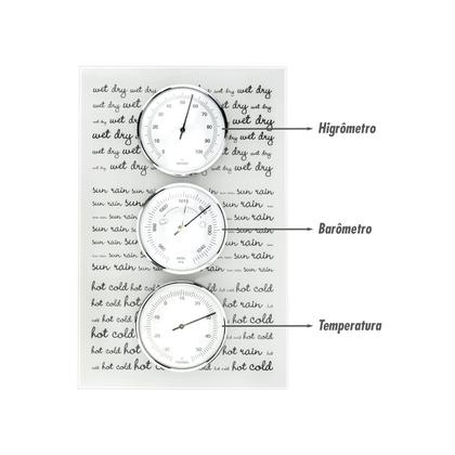 Imagem de Estação Meteorológica Alemã Analógica Base Em Vidro Incoterm