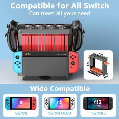 Estação organizadora de jogos Switch NinjaAbxy para Switch 2