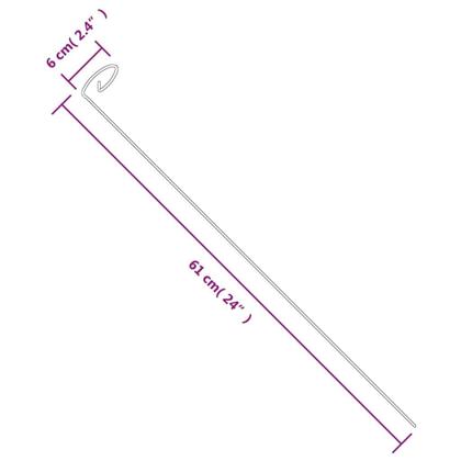 Imagem de Estacas para Plantas de Jardín vidaXL en Acero Verde Oscuro 24x2.4 cm Paquete de 20