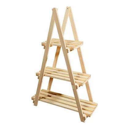 Imagem de Estante 3 Pinus Escada Charme e Versatilidade Rústico