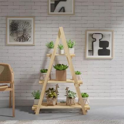 Imagem de Estante 3 Pinus Escada Charme e Versatilidade Rústico