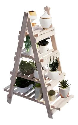 Imagem de Estante 4 Pinus Escada Charme e Versatilidade Rústico