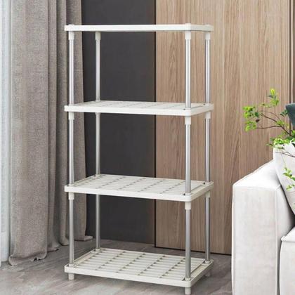 Imagem de Estante 4 Prateleiras Multiuso Desmontável  Organizador Quarto, Cozinha, Banheiro e Escritório