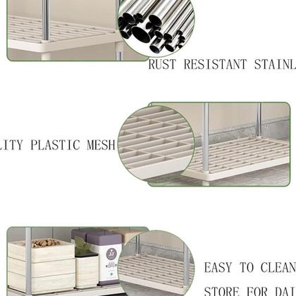 Imagem de Estante 4 Prateleiras Multiuso Desmontável  Organizador Quarto, Cozinha, Banheiro e Escritório