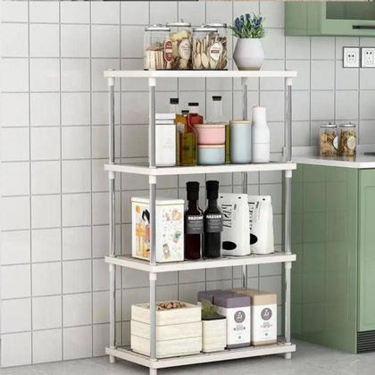 Imagem de Estante 4 Prateleiras Multiuso Desmontável  Organizador Quarto, Cozinha, Banheiro e Escritório