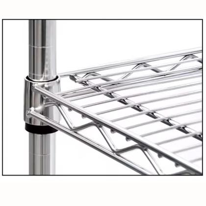 Imagem de Estante Aço 5 Prateleiras Cromada Aramada 1,70cm Desmontável