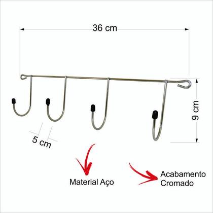 Imagem de Estante Aço Cromado Alpif Aramados - 36x9x5cm - 74g