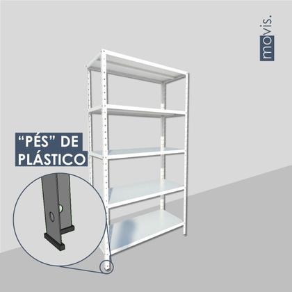 Imagem de Estante Aço p 125kg PRETA 5 Bandejas Bipartida 1,75m x 40cm x 92cm