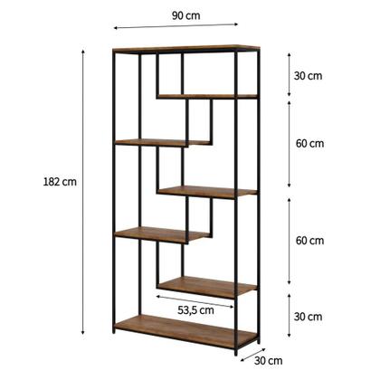 Imagem de Estante Alta Florença Mel e Preta