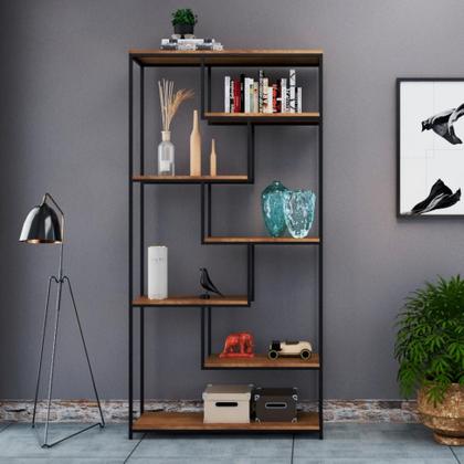 Imagem de Estante Alta Florença Mel e Preta