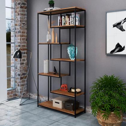 Imagem de Estante Alta Florença Mel e Preta
