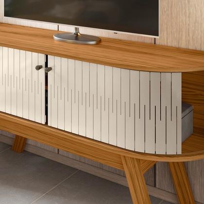 Imagem de Estante Atlanta para TV até 55 polegadas - Naturale/Off White - Madetec