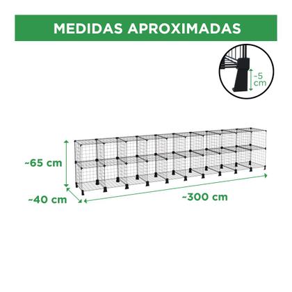 Imagem de Estante Balcão Expositor Aramado 20 Nichos Horizontal 40cm Profundidade Branco