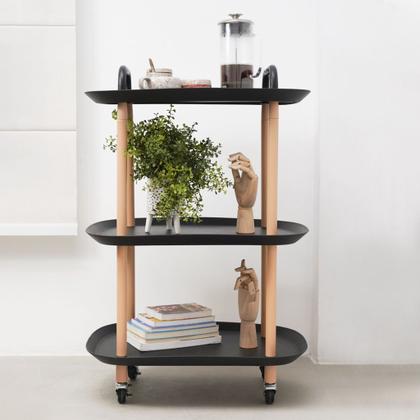 Imagem de Estante Carrinho Multiuso C/ Rodinhas 3 Andares - Oikos