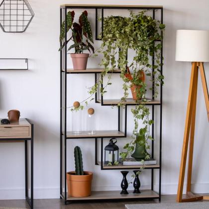 Imagem de Estante Carving Marrom e Preta