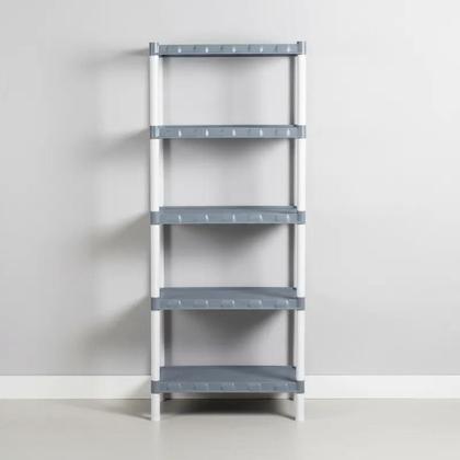 Imagem de Estante Cinza 5 Prateleiras Plástica Cinza Agraplast 542