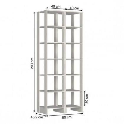 Imagem de Estante Closet Yes 80cm com 12 Prateleiras - Branco