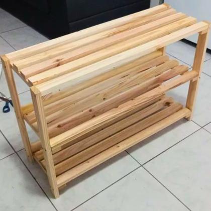 Imagem de Estante com 3 prateleiras Larga  Multiuso  Rústico