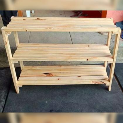 Imagem de Estante com 3 prateleiras Larga  Multiuso  Rústico