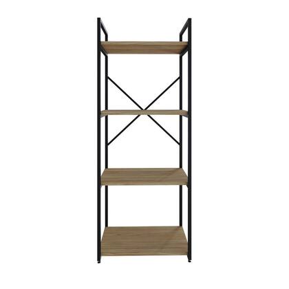 Imagem de Estante com 4 Prateleiras 118x45x33cm Yon Marrom/Vermont/Preto