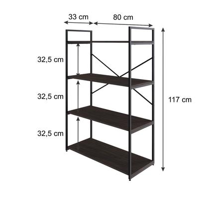 Imagem de Estante com 4 Prateleiras 118x80x33cm Yon