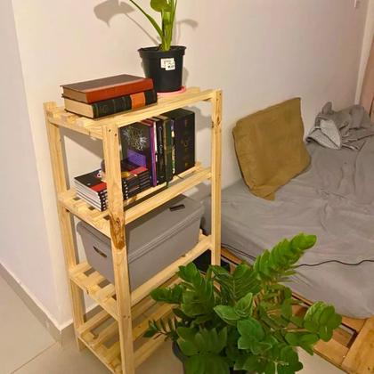 Imagem de Estante com 4 Prateleiras para Sala, Cozinha, Quarto, Escritório Multiuso