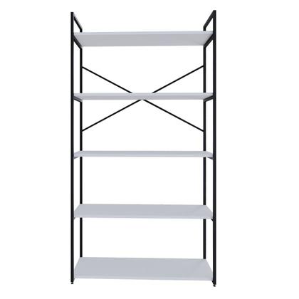 Imagem de Estante com 5 Prateleiras 152cm x 80cm x 33cm Yon Branco/Preto