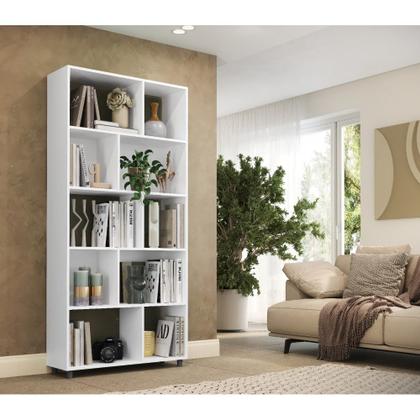 Imagem de Estante com Divisórias em MDP Branco 1,69 x 0,91 m Splendore