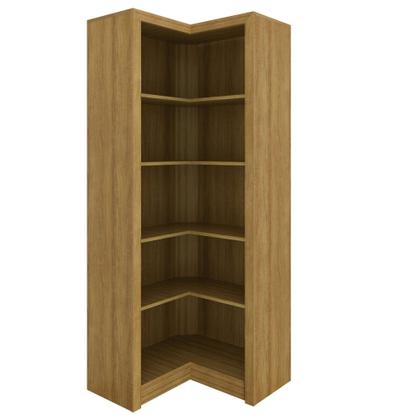 Imagem de Estante de Canto com 4 Prateleiras - Amêndoa