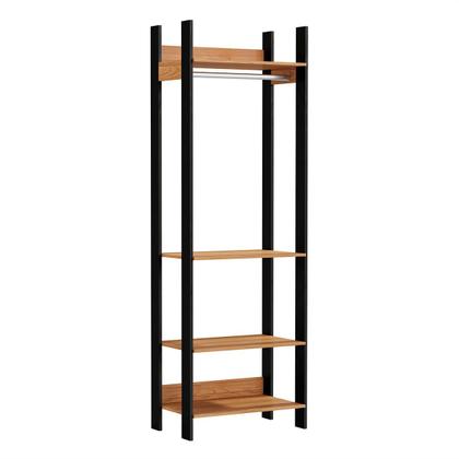 Imagem de Estante de Closet Cabideiro 73x220 Cm em 100% MDF Freijó Preto Fosco Dalla Costa