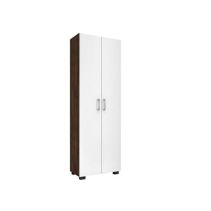 Imagem de Estante De Livro Madeira Sala Avelã E Porta Grande Branco