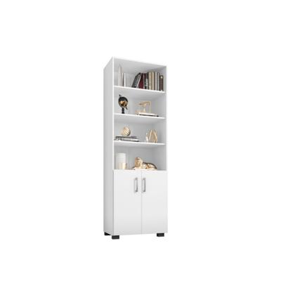 Imagem de Estante De Livro Madeira Sala Branco E Porta Pequena Branco