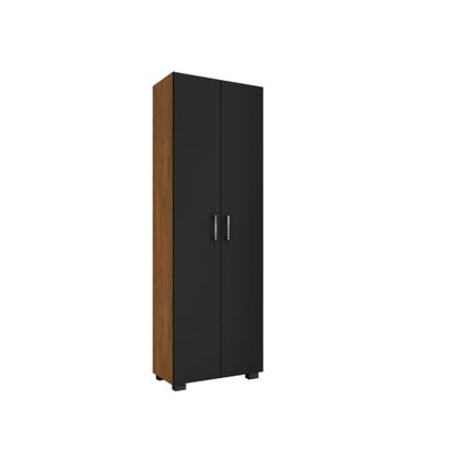 Imagem de Estante De Livro Madeira Sala Freijó E Porta Grande Preto